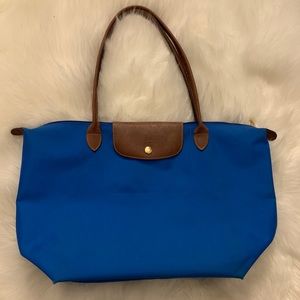 Large Longchamp Le Pliage top-handle tote